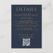 Carte D'accompagnement Floral Moody Bleu (Devant)