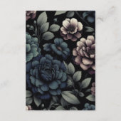 Carte D'accompagnement Floral Moody Bleu (Dos)