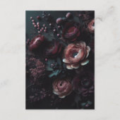 Carte D'accompagnement Floral Moody foncé (Dos)