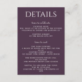 Carte D'accompagnement Floral Moody noir et violet (Devant)