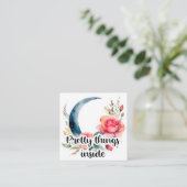 Carte D'accompagnement Floral Moon Pretty Things Inside Small Business (Debout devant)