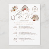 Carte D'accompagnement Floral Pays Ouest Mariage Week-end Itinéraire (Devant)