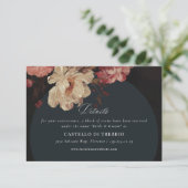 Carte D'accompagnement Floral Peint baroque (Debout devant)