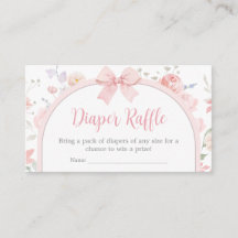 Floral Pink Bow Baby en Fleur de chaudière Raffle