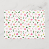 Carte D'accompagnement Floral Pink Roses Wedding Attire Dress Code (Dos)