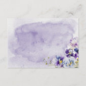 Carte D'accompagnement Floral pourpre et jaune Détails modernes (Dos)