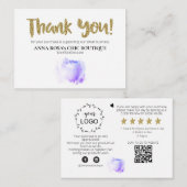 Carte D'accompagnement *~* Floral QR Logo ROSE examen AP8 (Devant / Derrière)