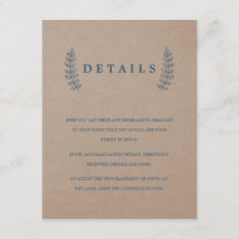 Floral rustique | Faux Kraft - Fiche Mariage