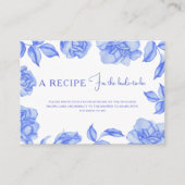 Carte D'accompagnement Floral something blue Bridal shower Recipe (Devant)