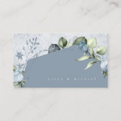 Carte D'accompagnement Floral Sparkles Site Mariage Dusty Blue ID889 (Devant)