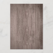 Carte D'accompagnement Floral String Lights Rustic Wood Détails du Mariag (Dos)