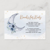 Carte D'accompagnement Floral Sur La Lune Livres Pour Bébé (Devant)