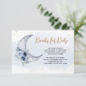 Carte D'accompagnement Floral Sur La Lune Livres Pour Bébé (Debout devant)