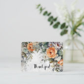 Carte D'accompagnement Floral Thank You (Debout devant)