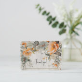 Carte D'accompagnement Floral Thank You (Debout devant)