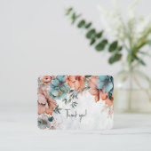 Carte D'accompagnement Floral Thank You (Debout devant)