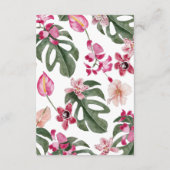 Carte D'accompagnement Floral tropical coloré (Dos)