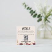 Carte D'accompagnement Floral Watercolor Wedding (Debout devant)