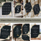 Carte D'accompagnement  Floral Wedding Details Enclosure Card with QR Cod