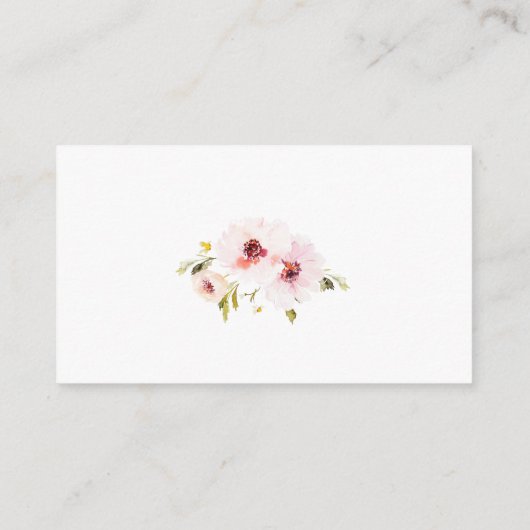 Carte D'accompagnement Floral Wedding Registry Insert with QR Code (Dos)