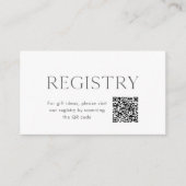 Carte D'accompagnement Floral Wedding Registry Insert with QR Code (Devant)