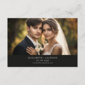 Carte D'accompagnement Floral Wreath Information Mariage Détails Photo (Dos)