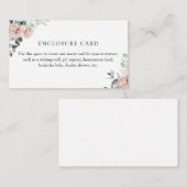 Carte d'accompagnement florale pour brunch et cham (Devant / Derrière)