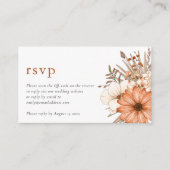 Carte D'accompagnement Florales d'automne modernes QR Code Mariage en lig (Devant)