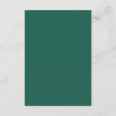 Carte D'accompagnement Florales d'or Emerald moderne Mariage (Dos)