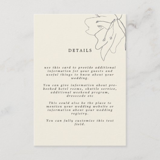 Carte D'accompagnement Flore à lunette douce de luxe moderne (Devant)