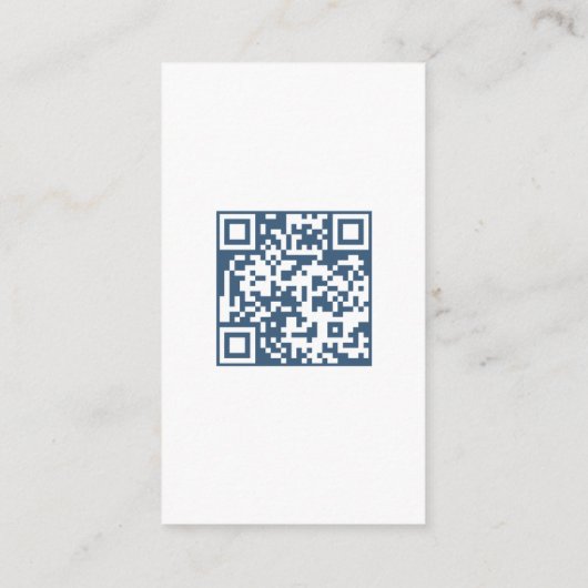 Carte D'accompagnement Flore bleu clair Script QR Code Mariage RSVP (Dos)