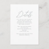 Carte D'accompagnement Flore bleu doux avec Mariage de calligraphie (Devant)