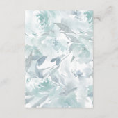 Carte D'accompagnement Flore bleu doux avec Mariage de calligraphie (Dos)