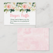 Carte D'accompagnement Flore Blush Gold Baby shower Déchets Raffle (Devant / Derrière)
