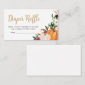 Carte D'accompagnement Flore Bourgogne Citrouille Baby shower Déchets Raf (Devant / Derrière)