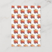 Carte D'accompagnement Flore Citrouille Camion Baby Show Refle de couche (Dos)