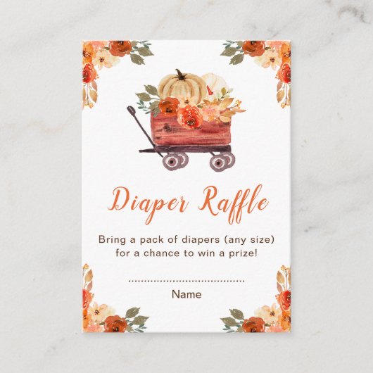 Carte D'accompagnement Flore Citrouille Camion Baby Show Refle de couche (Devant)