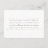 Carte D'accompagnement Flore d'aquarelle de printemps de brush Peach Trav (Dos)