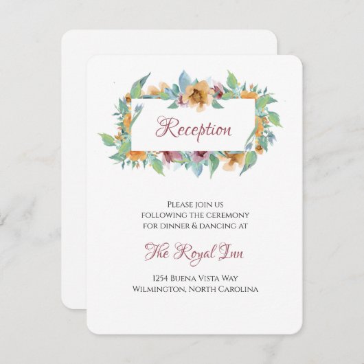 Carte D'accompagnement Flore printanière (Devant / Derrière)