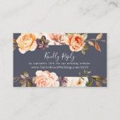 Carte D'accompagnement Flore rustique | Site Mariage violet RSVP (Devant)