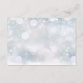 Carte D'accompagnement Flore Rustique Snowflakes Détails du mariage d'hiv (Dos)