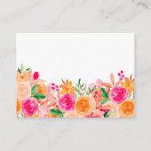 Carte D'accompagnement Flore tropicale chic Apportez une Fête des mariées (Dos)