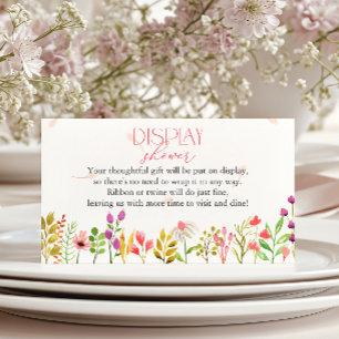 Carte D'accompagnement Flore verdure Baby shower rustique avec douche