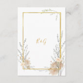 Carte D'accompagnement Flores botaniques d'automne chaudes (Dos)