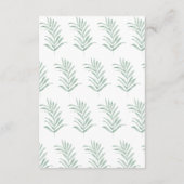 Carte D'accompagnement Flores d'aquarelle rustique sur Sage Détails du Ma (Dos)