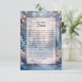 Carte D'accompagnement Flores d'hiver dans le Mariage de pins givrés (Debout devant)