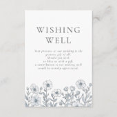 Carte D'accompagnement Flores grises désirant bien Mariage (Devant)
