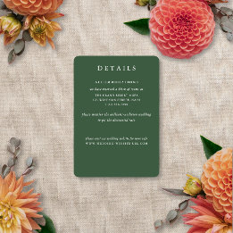 Carte D'accompagnement Flou Floral Élégance Moderne Mariage Été Automne