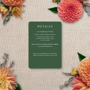Carte D'accompagnement Flou Floral Élégance Moderne Mariage Été Automne