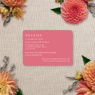Carte D'accompagnement Flou Floral Élégant Moderne Mariage Été Automne